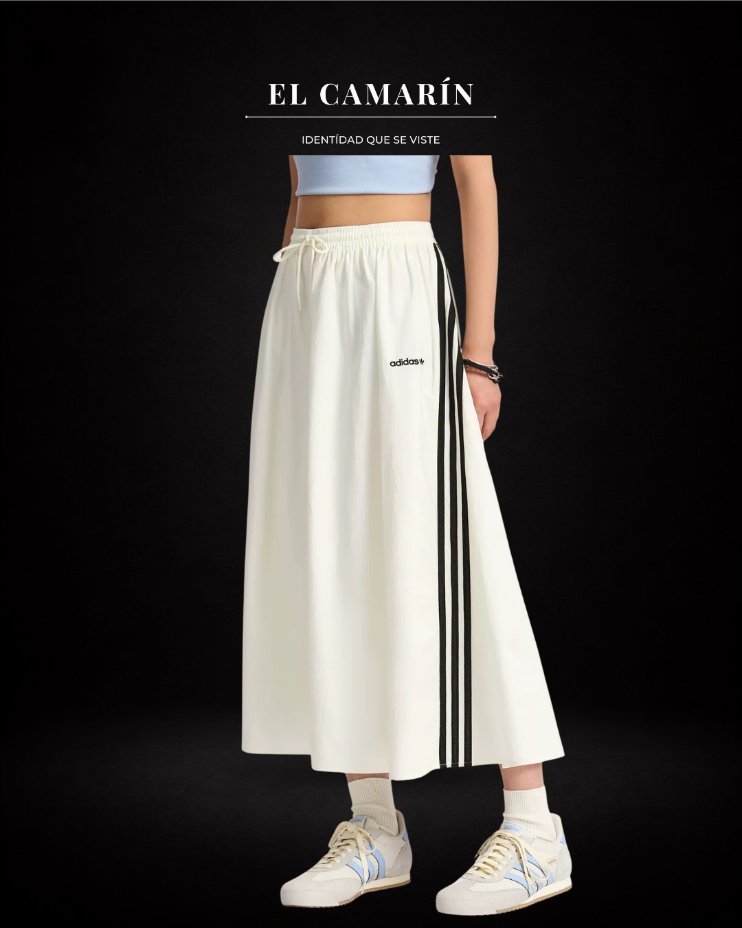 FALDA ADIDAS ORIGINALS CASUAL LONGSKIRT BLANCA