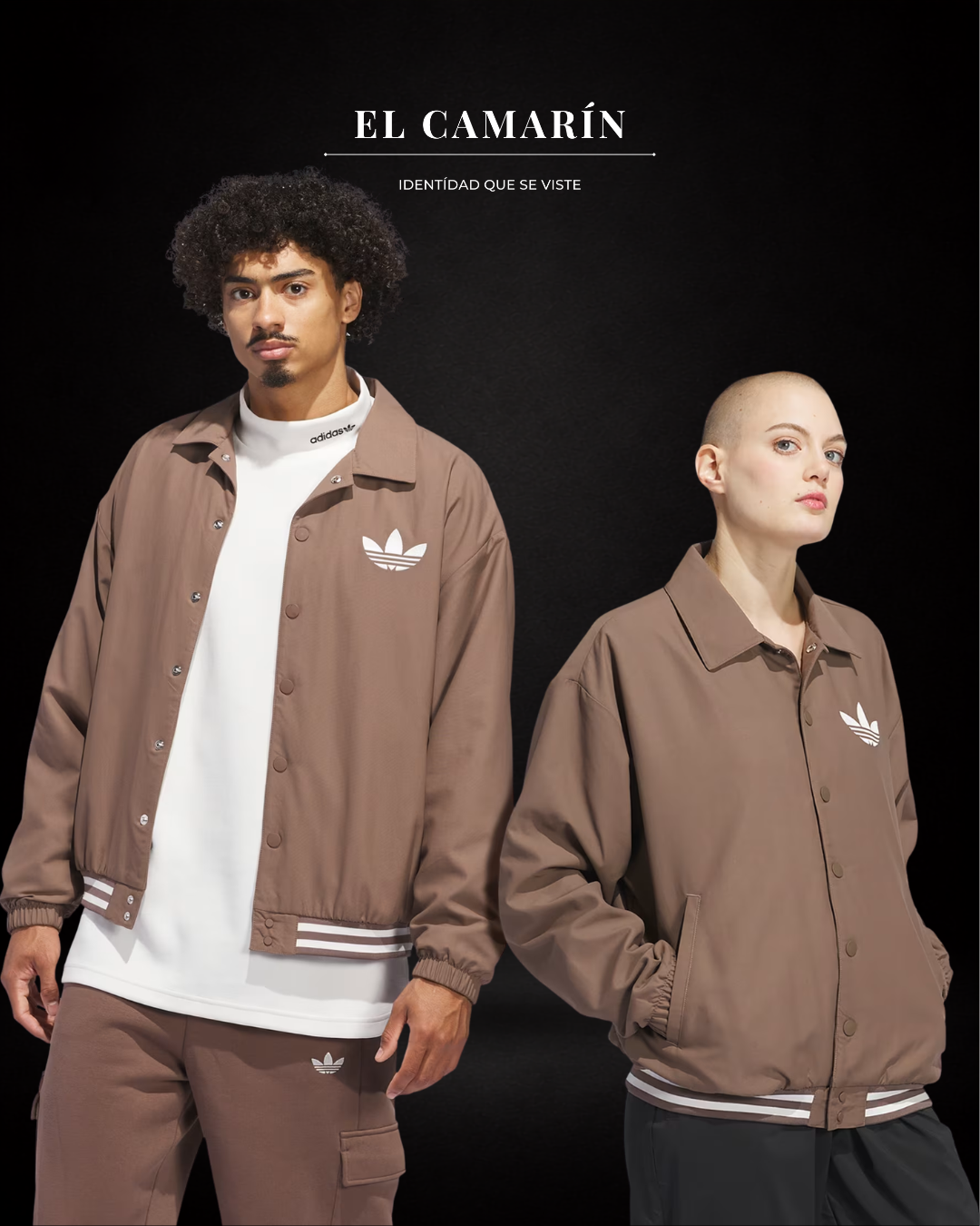 CHAQUETA ADIDAS COACH - CAFE