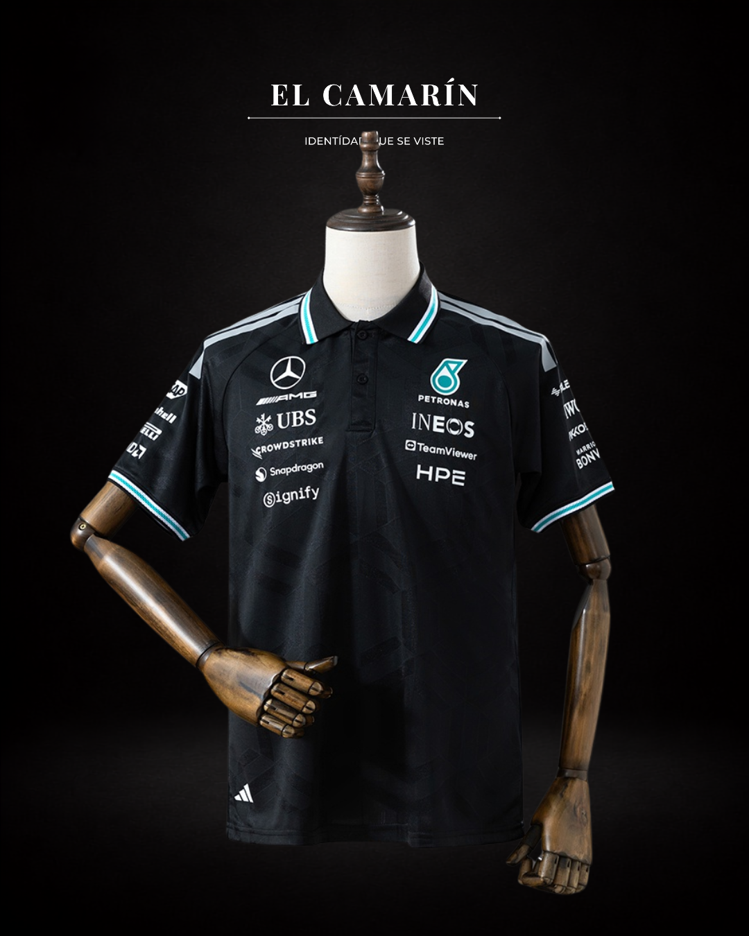 Mercedes-AMG Petronas F1 2026 Black Polo PILOTO