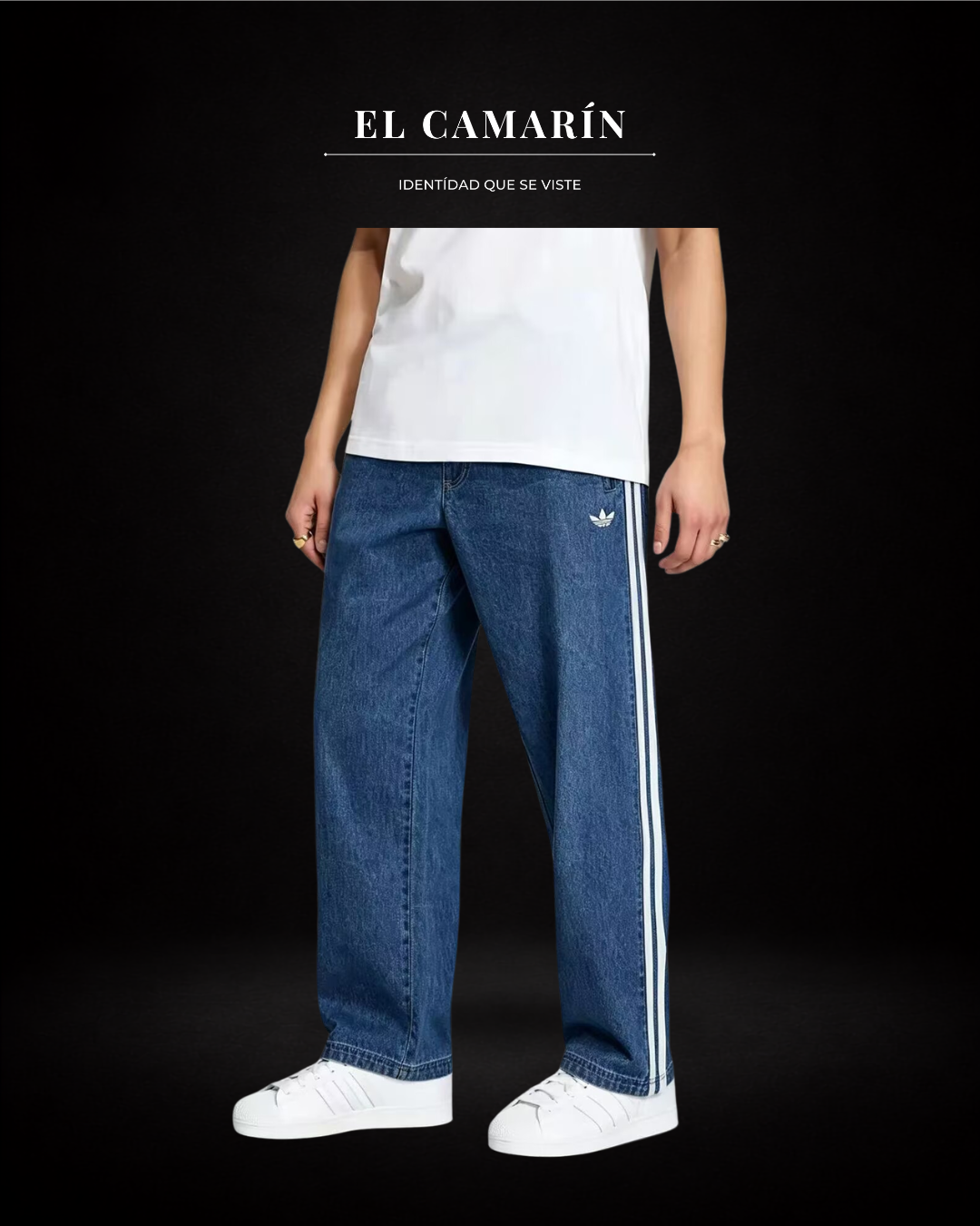 PANTALON ADIDAS FIREBIRD DENIM AZUL OSCURO