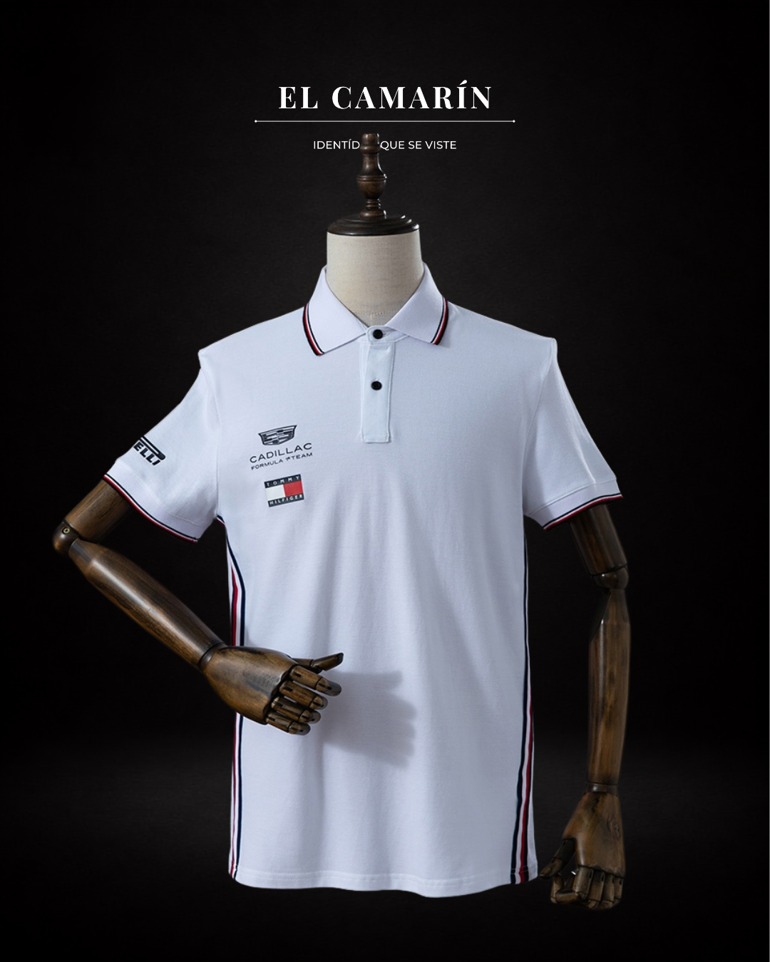 Tommy Hilfiger x Cadillac F1 Team Replica White Polo