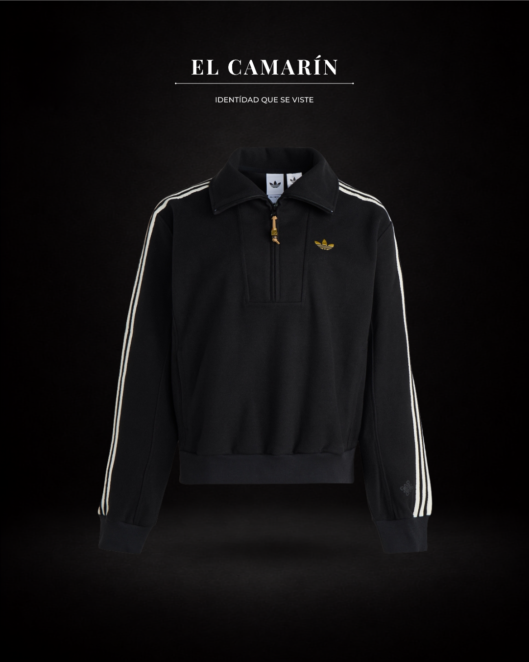 SWEATERSHIT ADIDAS ORGINALS LNY HALFZIP NEGRO