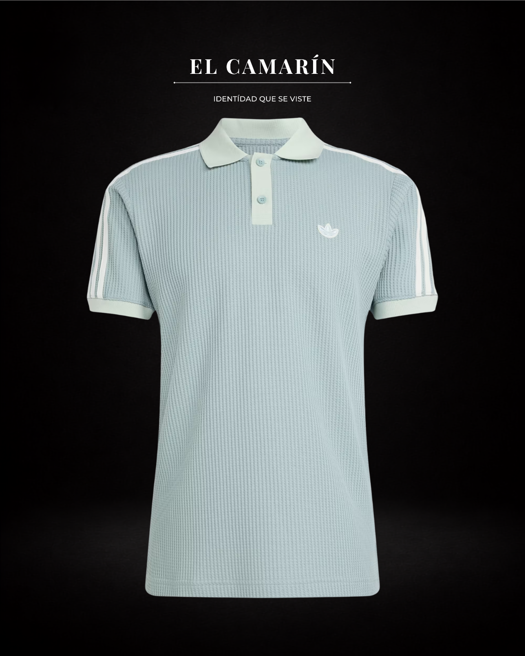 POLERA ADIDAS WAFFLE POLO - GRIS