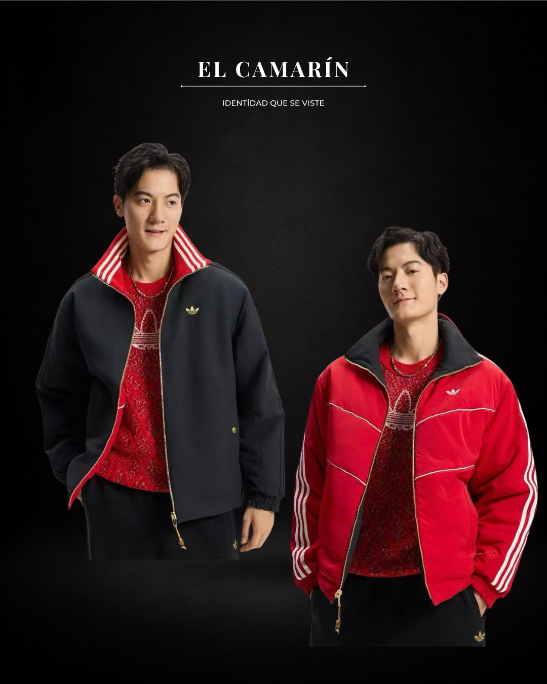CHAQUETA ADIDAS REVERSIBLE LNY PADDED ROJO/NEGRO
