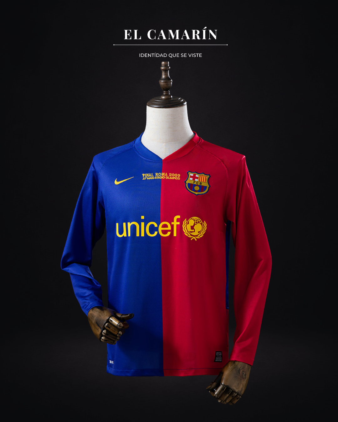 CAMISETA BARCELONA 2009 LOCAL FINAL CHAMPIONS - M.LARGA