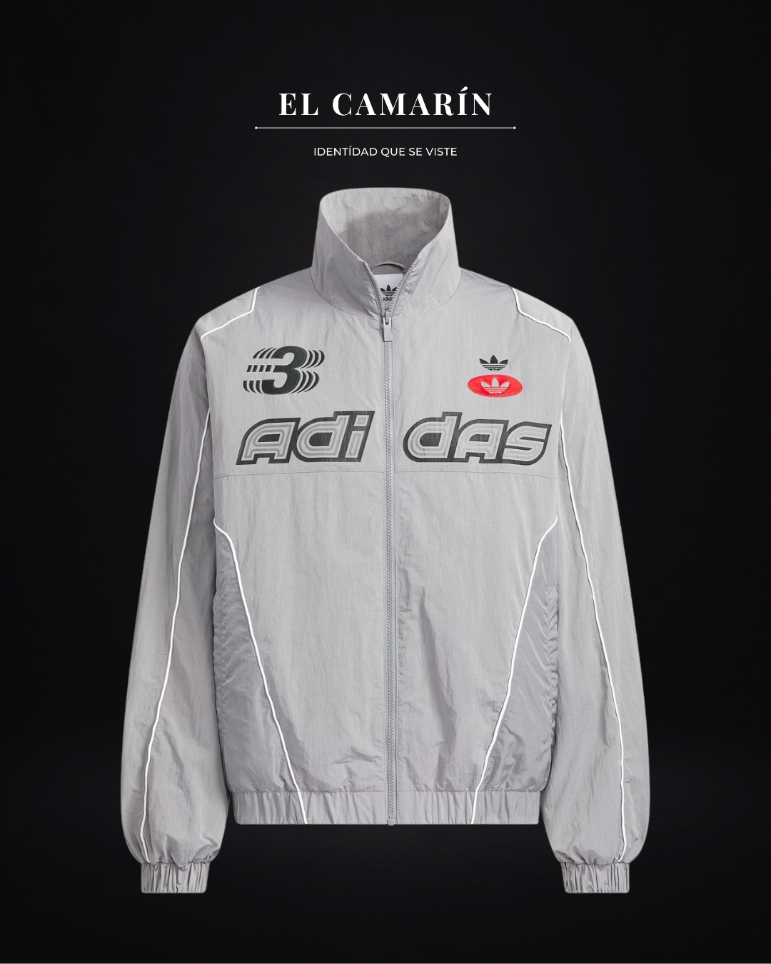 CHAQUETAS ADIDAS VINTAGE RACING TRACK - GRIS