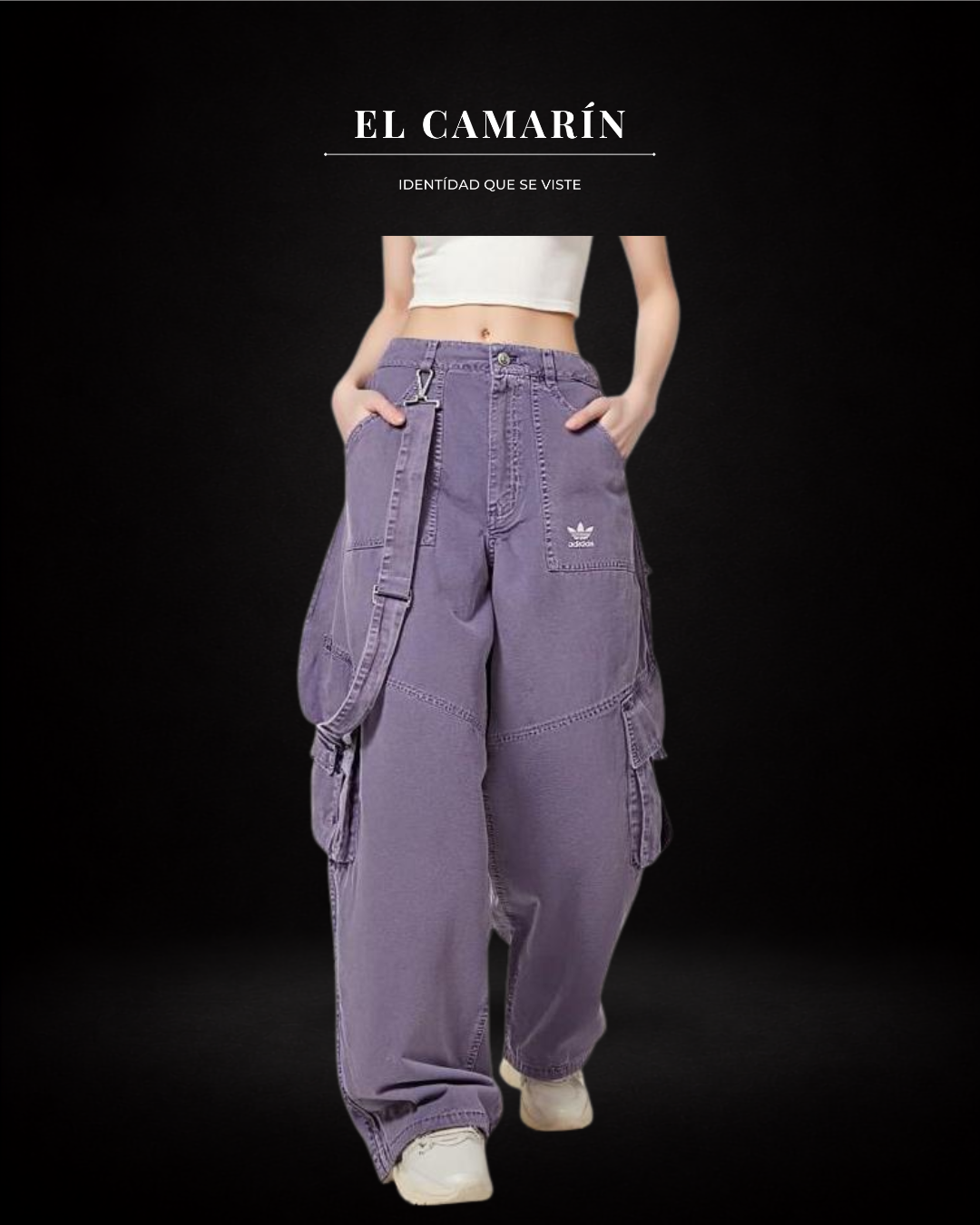 PANTALON ADIDAS ORIGINALS CURVED TROUSERS - MORADO