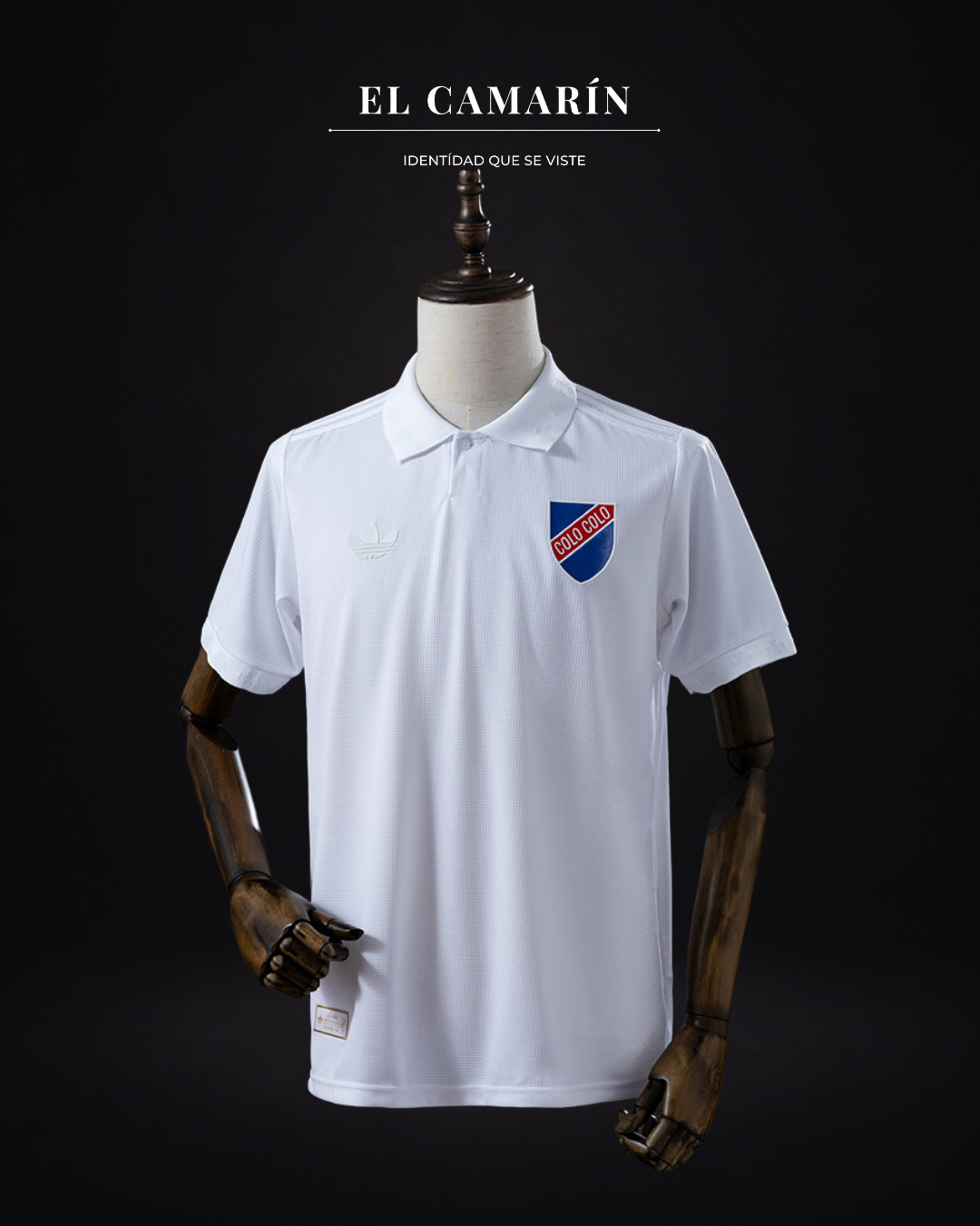 CAMISETA COLO-COLO 100AÑOS - POLO BLANCA