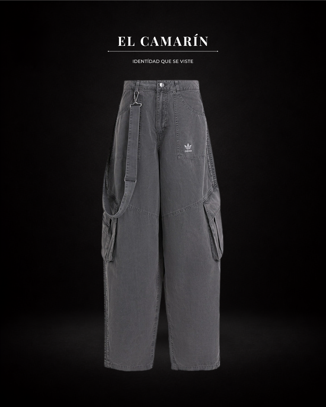 PANTALON ADIDAS ORIGINALS CURVED TROUSERS - GRIS