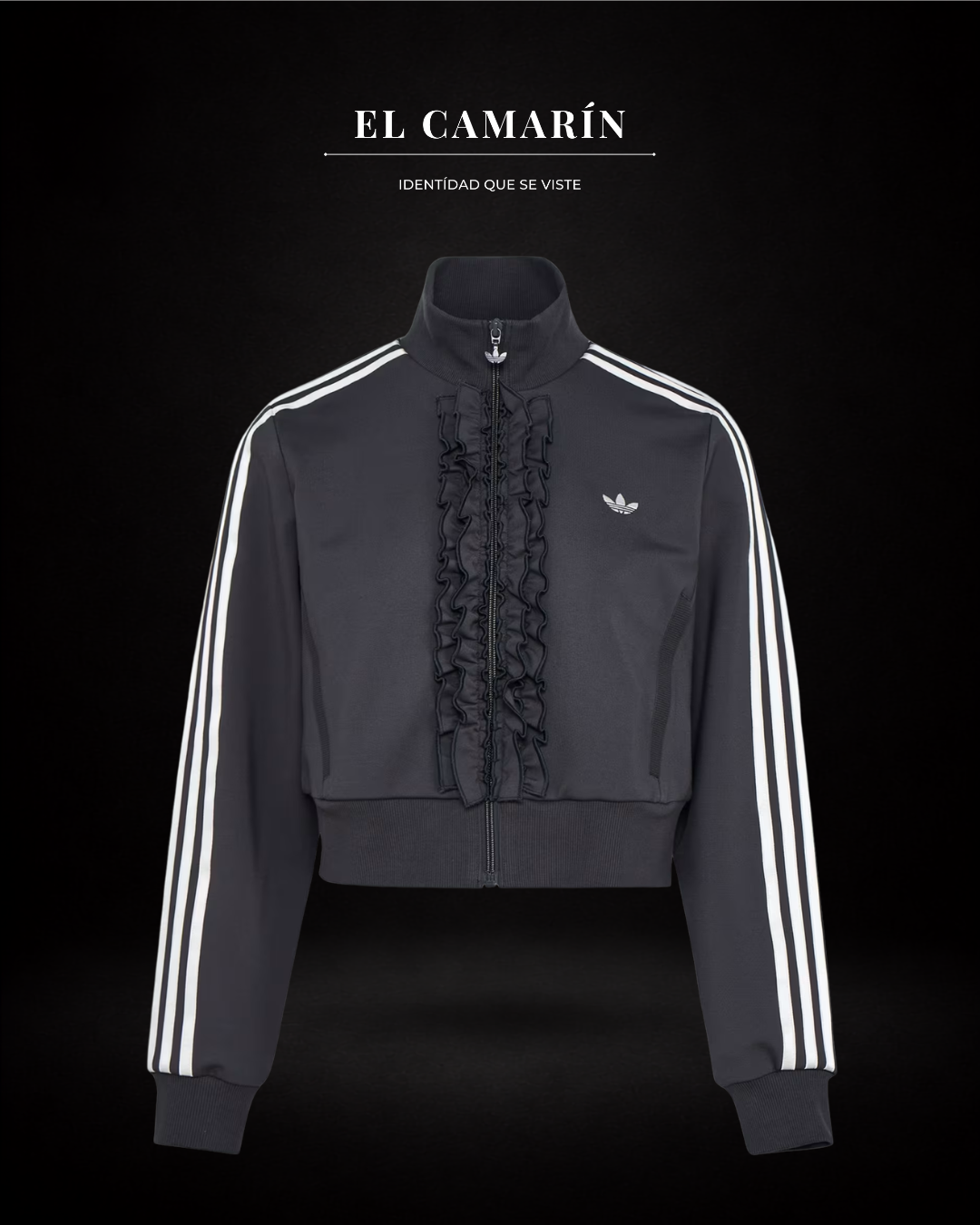 CHAQUETA ADIDAS RUFFLE NEGRA