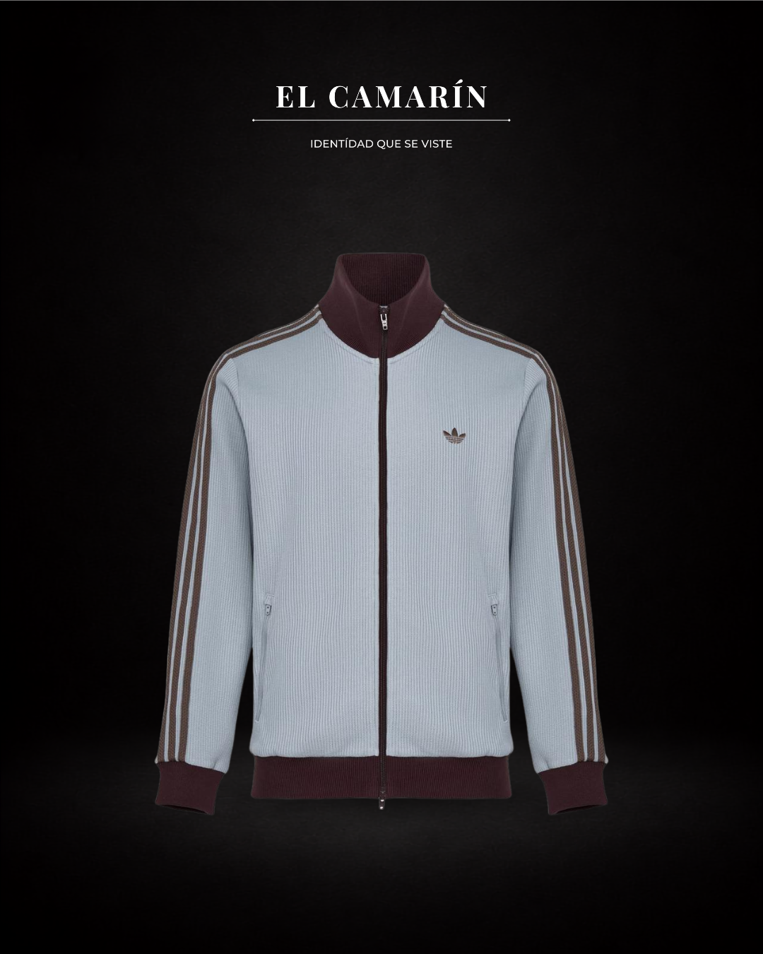 ADIDAS ORIGINALS WAFFLE TRACK TOP CELESTE