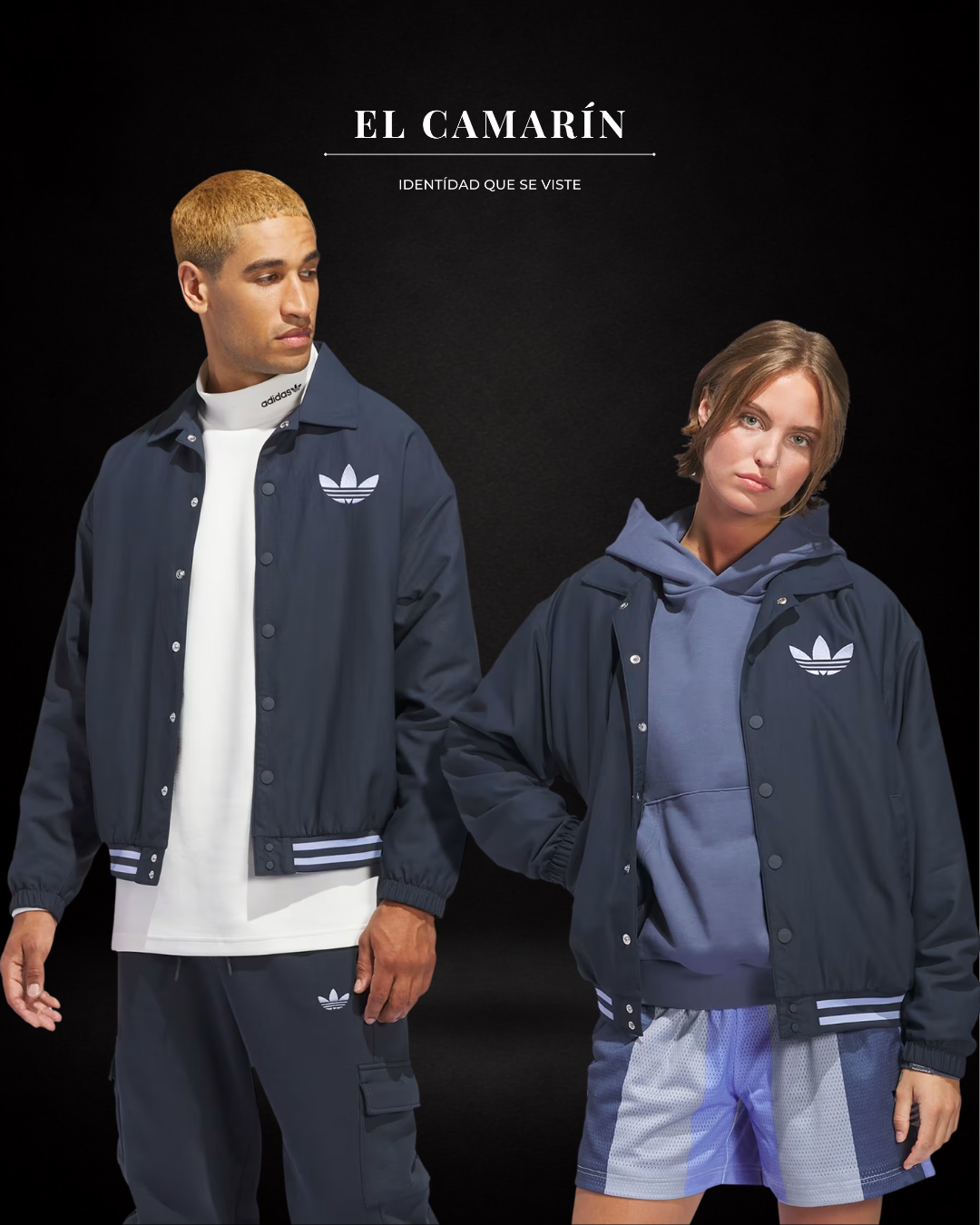 CHAQUETA ADIDAS COACH - AZUL