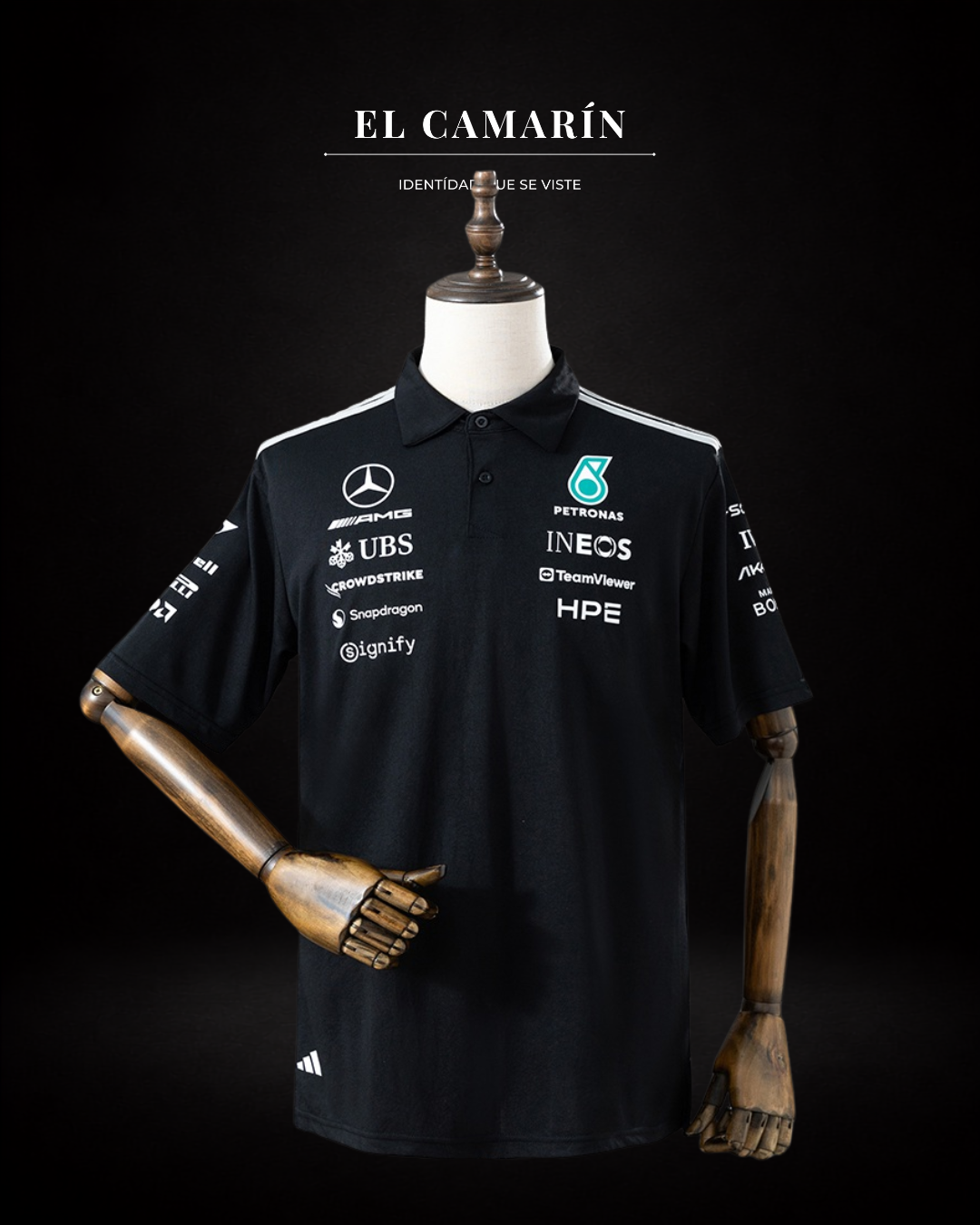 Mercedes-AMG Petronas F1 2026 Black Polo