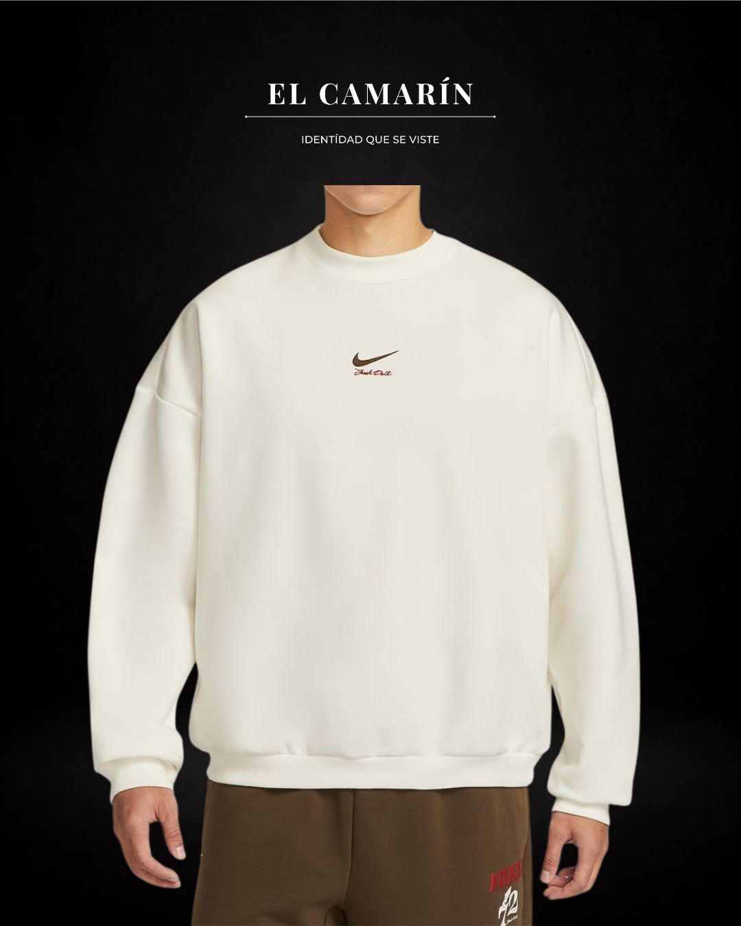 POLERON NIKE THERMA-FIT PEGASUS BLANCO