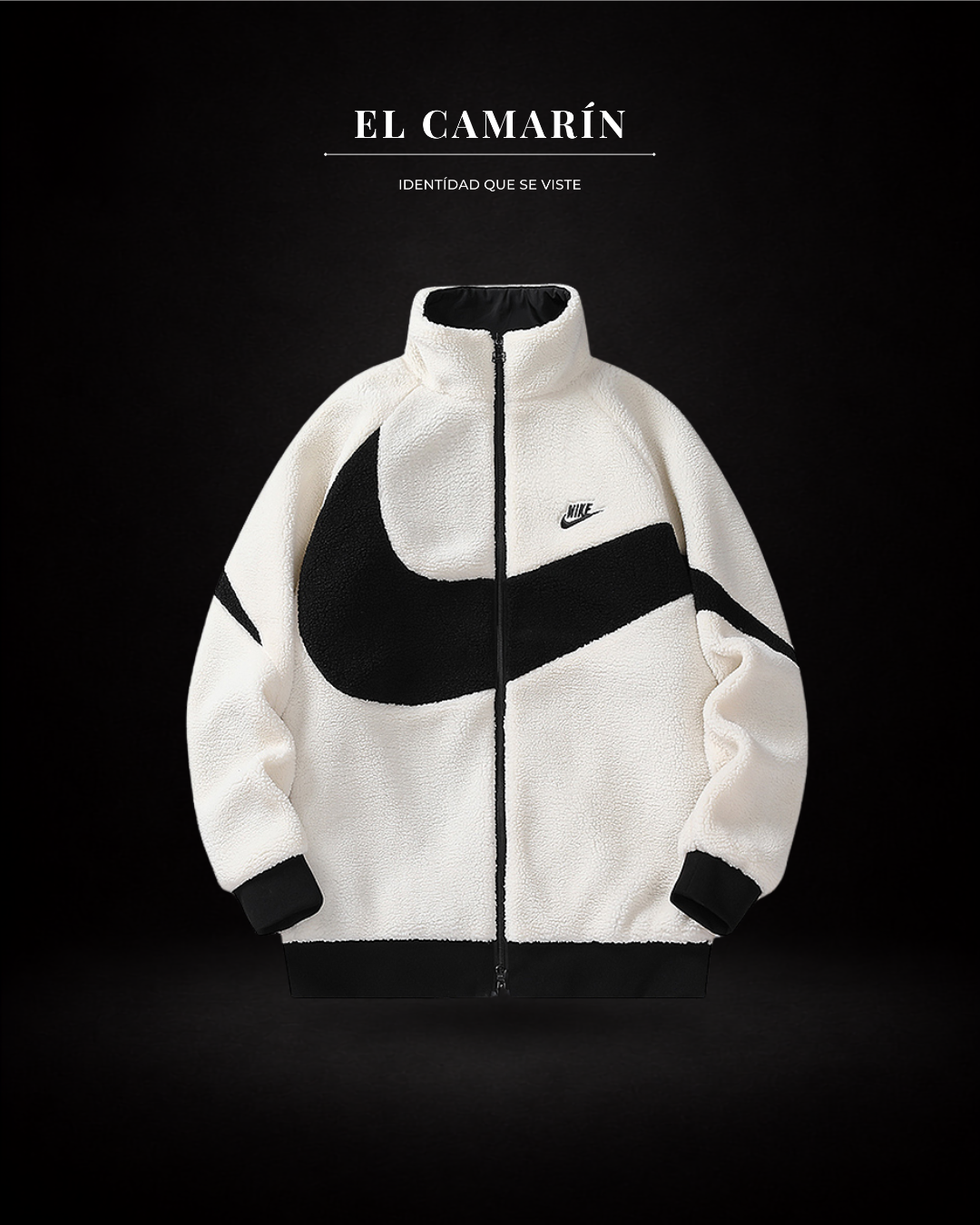 CHAQUETA NIKE SWOOSH REVERSIBLE BOA JACKET BLANCA