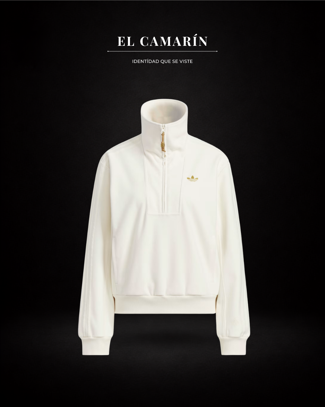 SWEATERSHIT ADIDAS ORGINALS LNY HALFZIP BLANCO