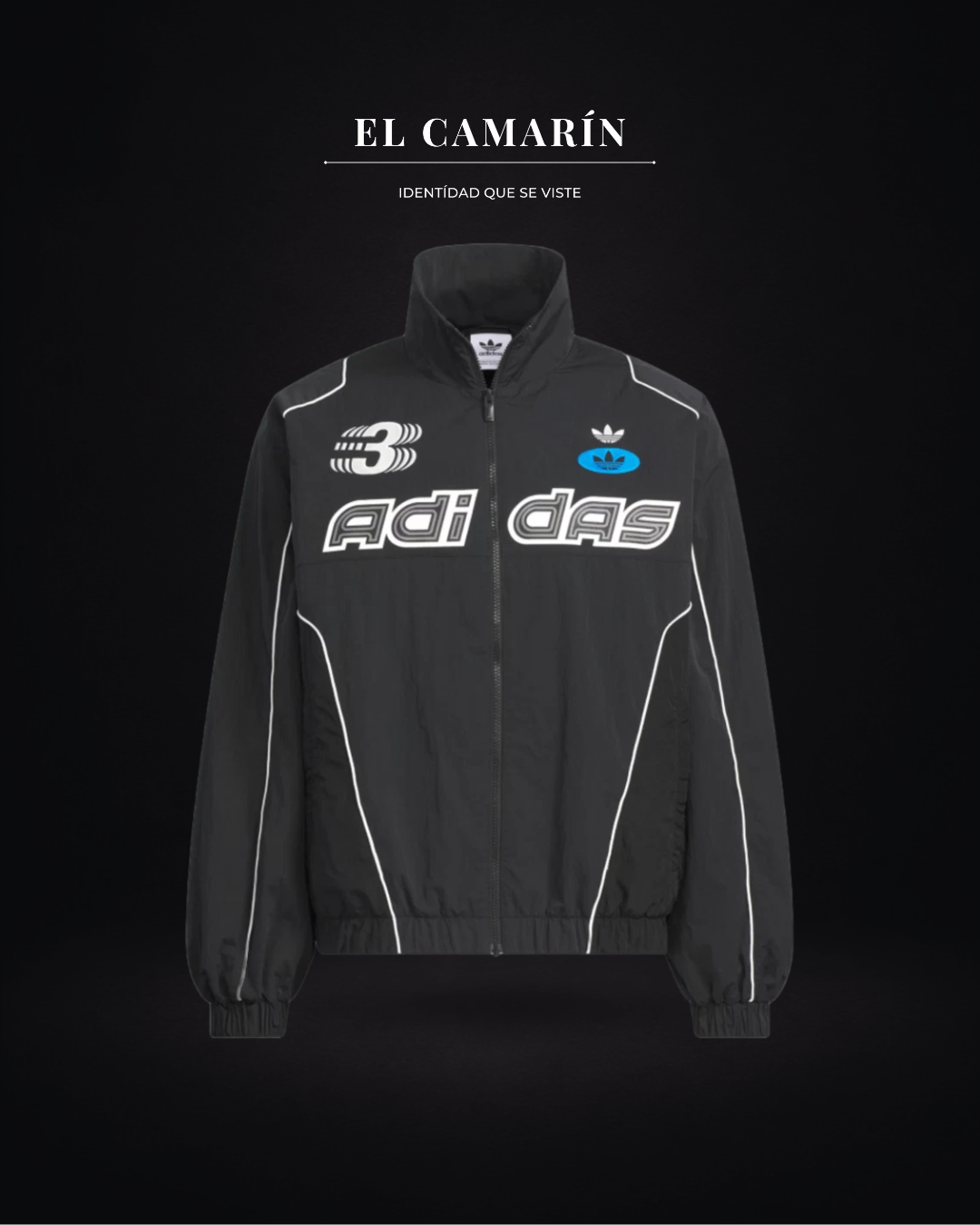 CHAQUETAS ADIDAS VINTAGE RACING TRACK - NEGRA