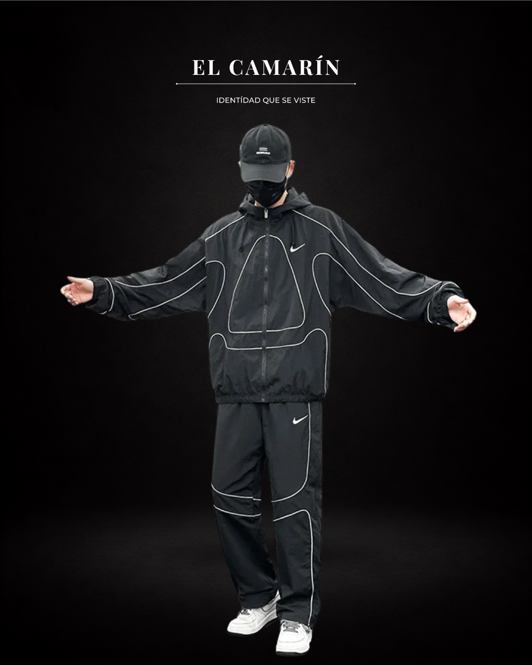 CONJUNTO NIKE x CORTEIZ NRG ONIX NEGRO