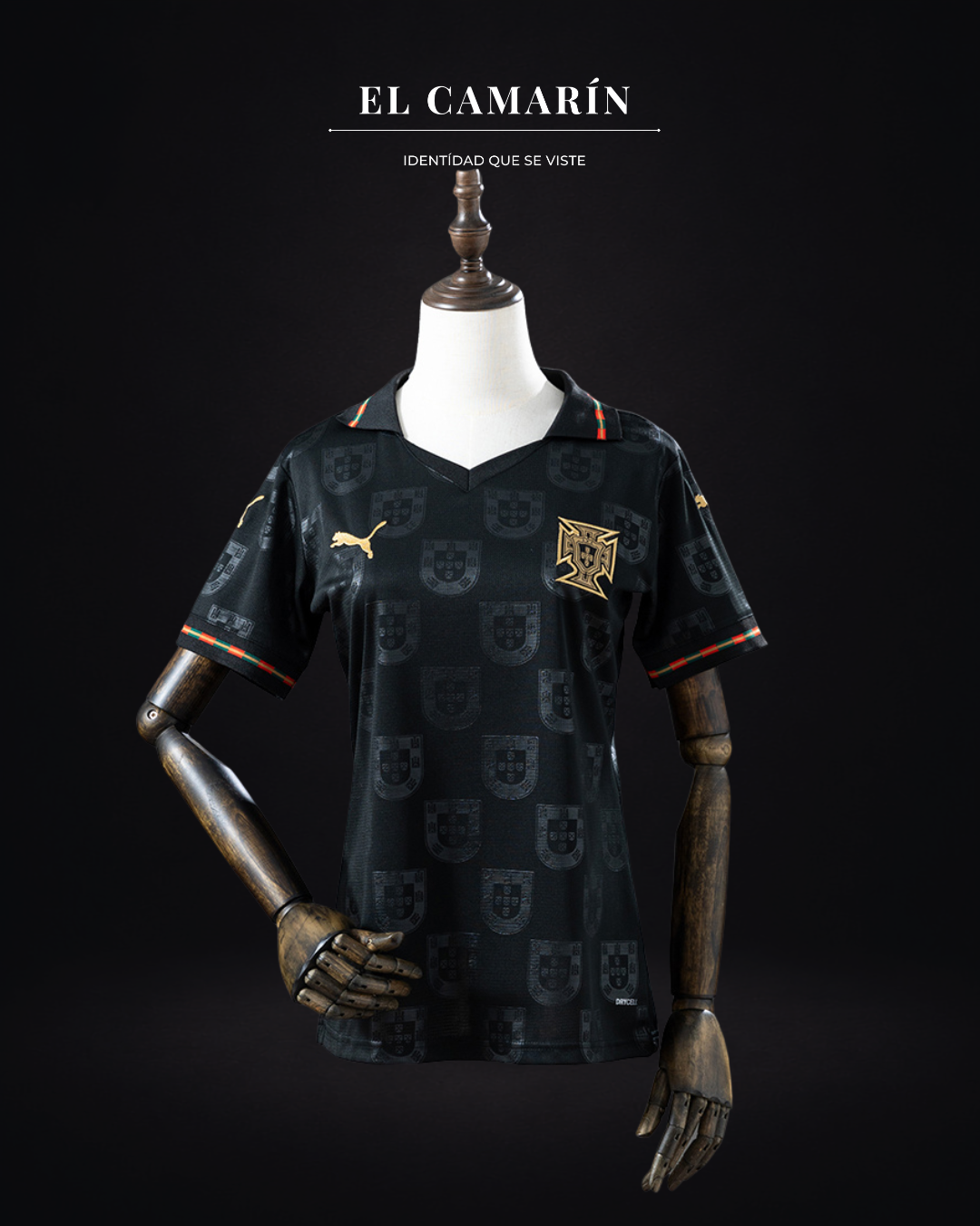 CAMISETA PORTUGAL 2026 PANTERA NEGRA - MUJER