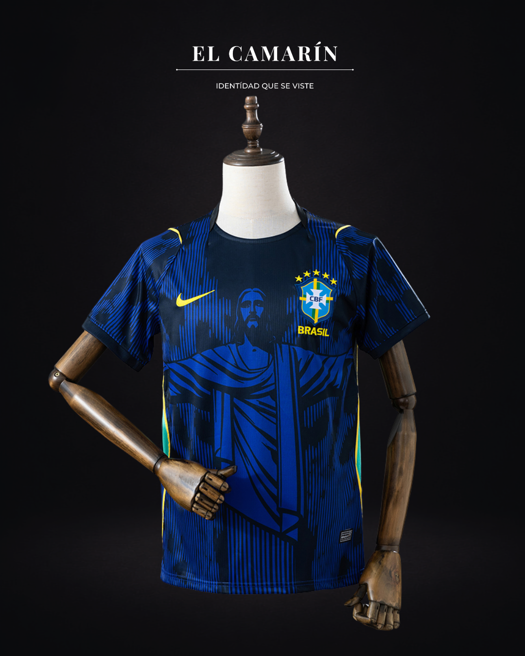 CAMISETA BRASIL CRISTO REDENTOR AZUL